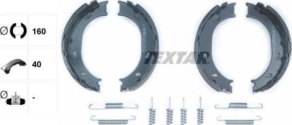 Textar 91055100 - Bremsbackensatz, Feststellbremse alexcarstop-ersatzteile.com