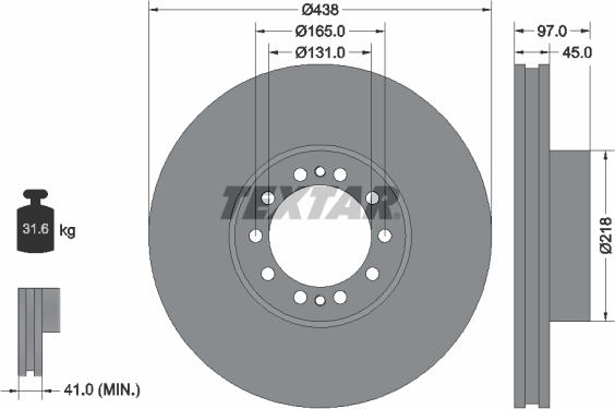 Textar 93086100 - Bremsscheibe alexcarstop-ersatzteile.com