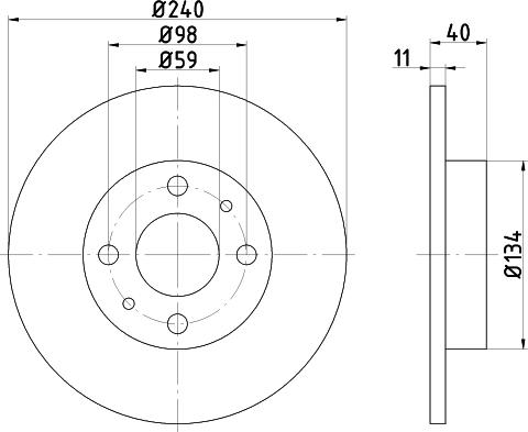 Textar 92041400 - Bremsscheibe alexcarstop-ersatzteile.com