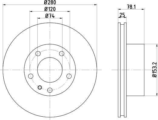 Textar 92025500 - Bremsscheibe alexcarstop-ersatzteile.com