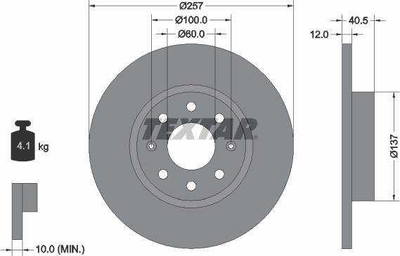 Textar 92164603 - Bremsscheibe alexcarstop-ersatzteile.com