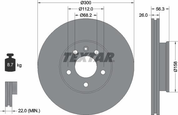 Textar 92109800 - Bremsscheibe alexcarstop-ersatzteile.com