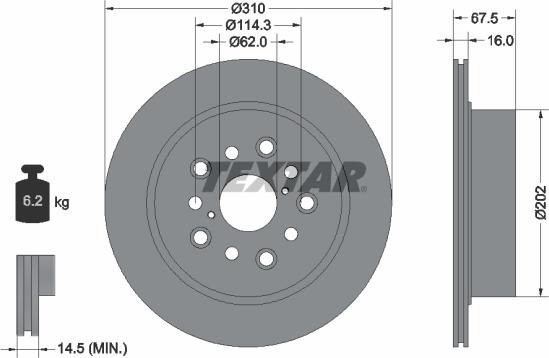 Textar 92185703 - Bremsscheibe alexcarstop-ersatzteile.com