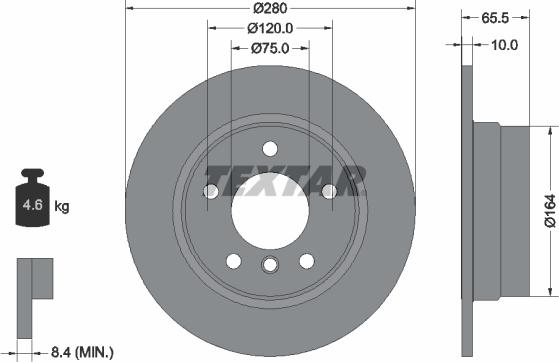 Textar 92132900 - Bremsscheibe alexcarstop-ersatzteile.com