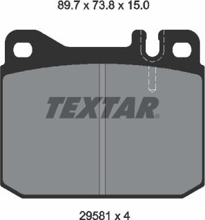 Textar 2958104 - Bremsbelagsatz, Scheibenbremse alexcarstop-ersatzteile.com