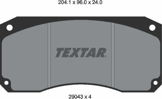 Textar 2904303 - Bremsbelagsatz, Scheibenbremse alexcarstop-ersatzteile.com