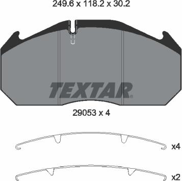 Textar 2905301 - Bremsbelagsatz, Scheibenbremse alexcarstop-ersatzteile.com