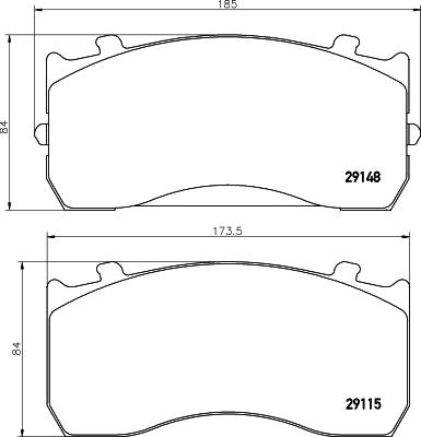 Textar 2914812 - Bremsbelagsatz, Scheibenbremse alexcarstop-ersatzteile.com