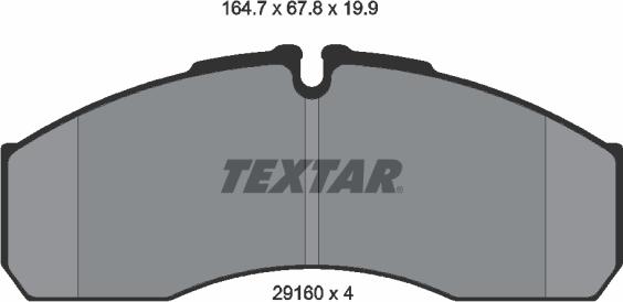 Textar 2916002 - Bremsbelagsatz, Scheibenbremse alexcarstop-ersatzteile.com