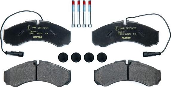 Textar 2912113 - Bremsbelagsatz, Scheibenbremse alexcarstop-ersatzteile.com