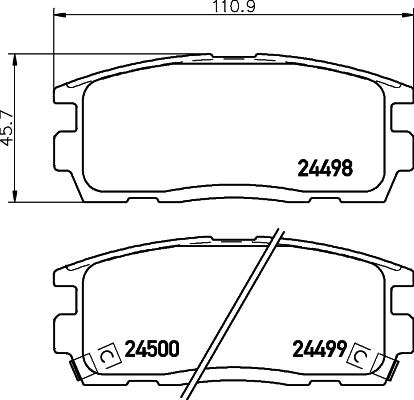 Textar 2449803 - Bremsbelagsatz, Scheibenbremse alexcarstop-ersatzteile.com