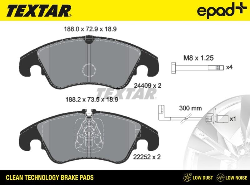 Textar 2440903CP - Bremsbelagsatz, Scheibenbremse alexcarstop-ersatzteile.com