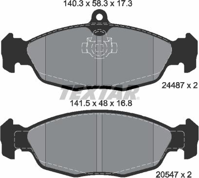 Textar 2448701 - Bremsbelagsatz, Scheibenbremse alexcarstop-ersatzteile.com