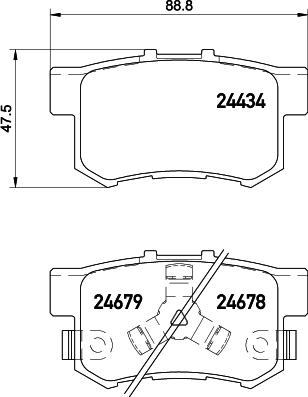 Textar 2443401 - Bremsbelagsatz, Scheibenbremse alexcarstop-ersatzteile.com