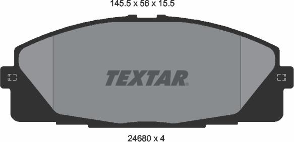 Textar 2468001 - Bremsbelagsatz, Scheibenbremse alexcarstop-ersatzteile.com