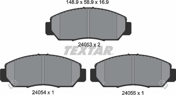 Textar 2405301 - Bremsbelagsatz, Scheibenbremse alexcarstop-ersatzteile.com