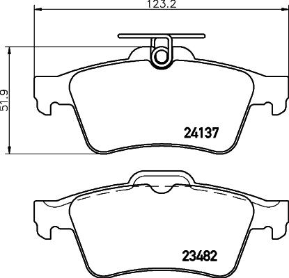 Textar 2413704 - Bremsbelagsatz, Scheibenbremse alexcarstop-ersatzteile.com