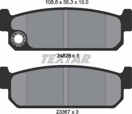 Textar 2482501 - Bremsbelagsatz, Scheibenbremse alexcarstop-ersatzteile.com