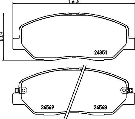 Textar 2435104 - Bremsbelagsatz, Scheibenbremse alexcarstop-ersatzteile.com