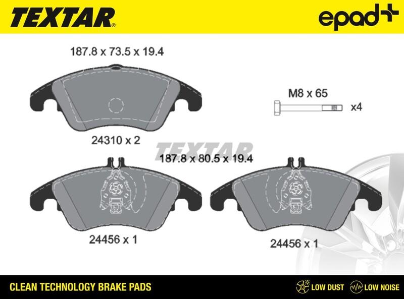 Textar 2431001CP - Bremsbelagsatz, Scheibenbremse alexcarstop-ersatzteile.com