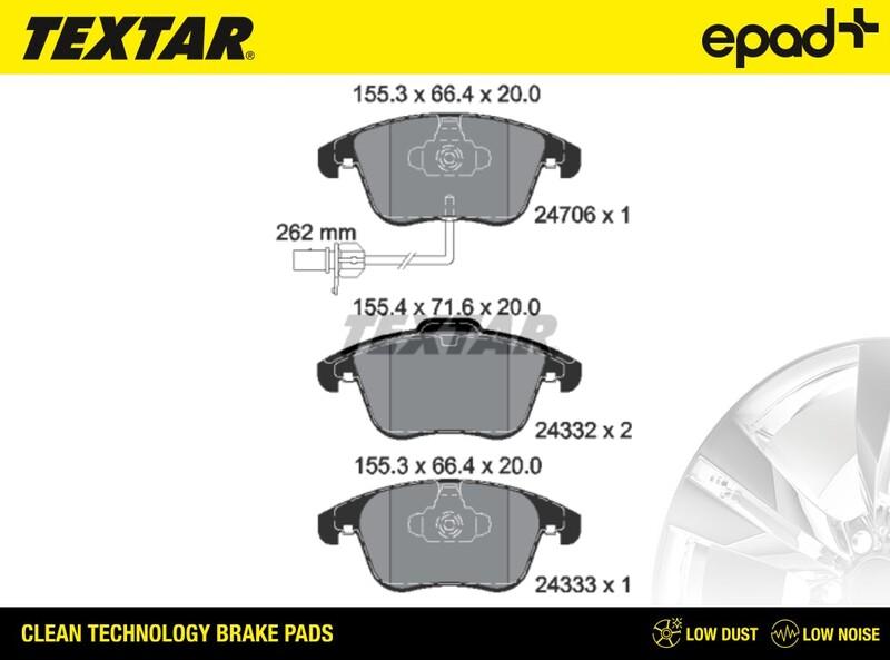 Textar 2470601CP - Bremsbelagsatz, Scheibenbremse alexcarstop-ersatzteile.com