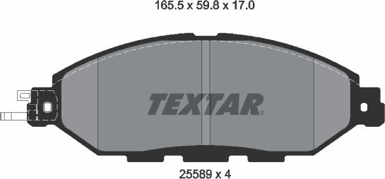 Textar 2558901 - Bremsbelagsatz, Scheibenbremse alexcarstop-ersatzteile.com