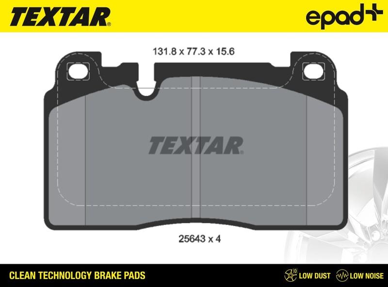 Textar 2564302CP - Bremsbelagsatz, Scheibenbremse alexcarstop-ersatzteile.com