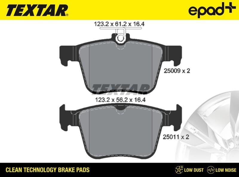 Textar 2500901CP - Bremsbelagsatz, Scheibenbremse alexcarstop-ersatzteile.com