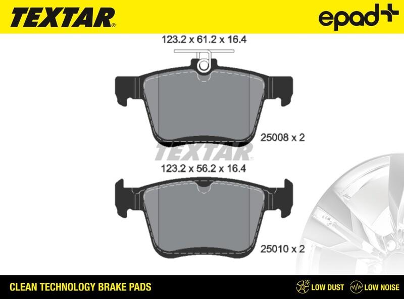 Textar 2500801CP - Bremsbelagsatz, Scheibenbremse alexcarstop-ersatzteile.com