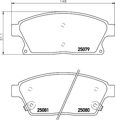 Textar 2507901 - Bremsbelagsatz, Scheibenbremse alexcarstop-ersatzteile.com