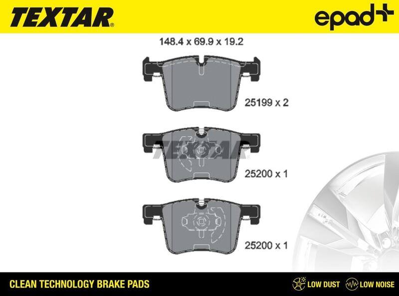 Textar 2519901CP - Bremsbelagsatz, Scheibenbremse alexcarstop-ersatzteile.com