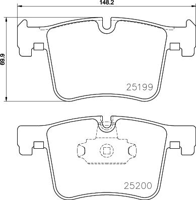 Textar 2519903 - Bremsbelagsatz, Scheibenbremse alexcarstop-ersatzteile.com