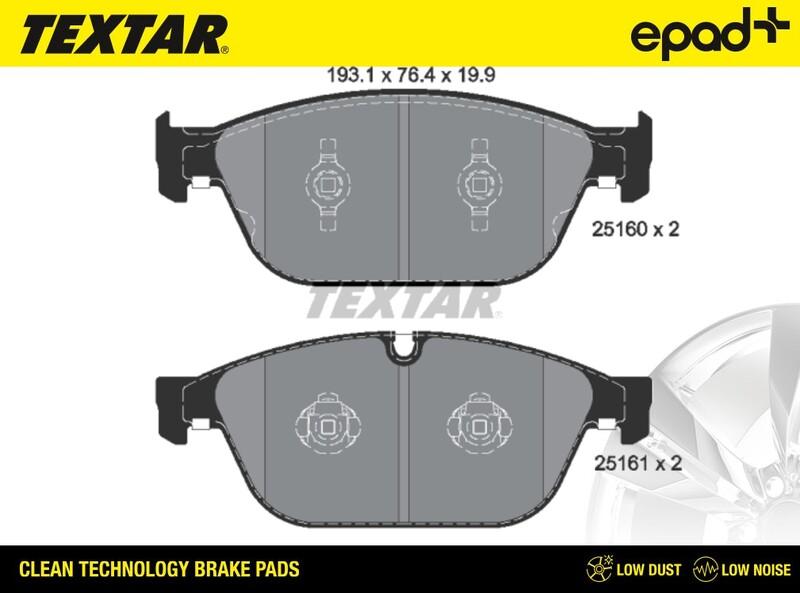 Textar 2516002CP - Bremsbelagsatz, Scheibenbremse alexcarstop-ersatzteile.com