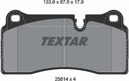 Textar 2581401 - Bremsbelagsatz, Scheibenbremse alexcarstop-ersatzteile.com