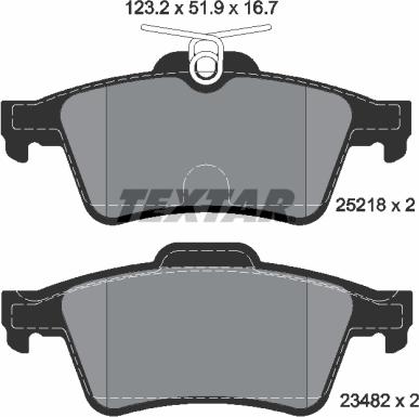 Textar 2521801 - Bremsbelagsatz, Scheibenbremse alexcarstop-ersatzteile.com