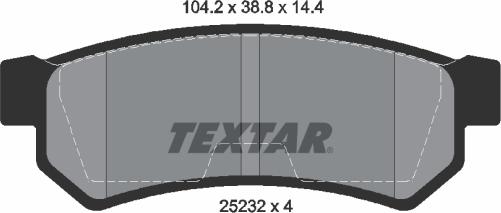 Textar 2523201 - Bremsbelagsatz, Scheibenbremse alexcarstop-ersatzteile.com