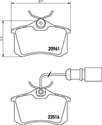 Textar 2096105 - Bremsbelagsatz, Scheibenbremse alexcarstop-ersatzteile.com