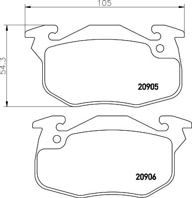 Textar 2090609 - Bremsbelagsatz, Scheibenbremse alexcarstop-ersatzteile.com