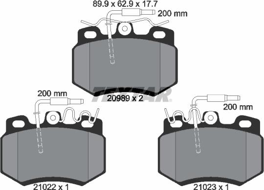 Textar 89009800 - Bremsensatz, Scheibenbremse alexcarstop-ersatzteile.com