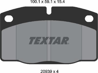 Textar 89001800 - Bremsensatz, Scheibenbremse alexcarstop-ersatzteile.com