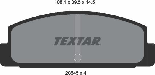 Textar 2064501 - Bremsbelagsatz, Scheibenbremse alexcarstop-ersatzteile.com