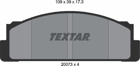 Textar 2007304 - Bremsbelagsatz, Scheibenbremse alexcarstop-ersatzteile.com