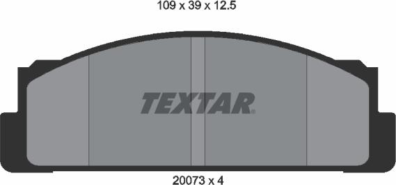 Textar 2007310 - Bremsbelagsatz, Scheibenbremse alexcarstop-ersatzteile.com