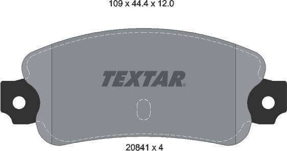 Textar 2084102 - Bremsbelagsatz, Scheibenbremse alexcarstop-ersatzteile.com