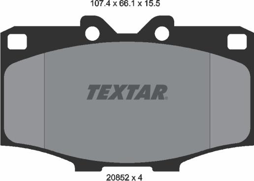 Textar 2085201 - Bremsbelagsatz, Scheibenbremse alexcarstop-ersatzteile.com