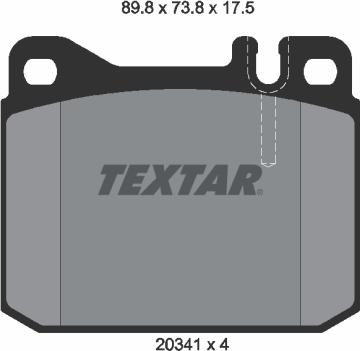 Textar 2034110 - Bremsbelagsatz, Scheibenbremse alexcarstop-ersatzteile.com