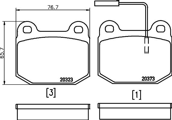 Textar 2037301 - Bremsbelagsatz, Scheibenbremse alexcarstop-ersatzteile.com