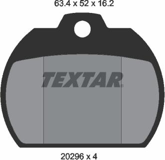 Textar 2029602 - Bremsbelagsatz, Scheibenbremse alexcarstop-ersatzteile.com