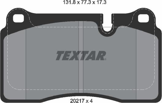 Textar 2021701 - Bremsbelagsatz, Scheibenbremse alexcarstop-ersatzteile.com