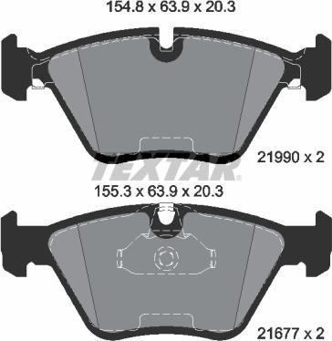 Textar 2199081 - Bremsbelagsatz, Scheibenbremse alexcarstop-ersatzteile.com